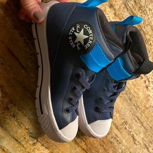 Boys leather converse high tops